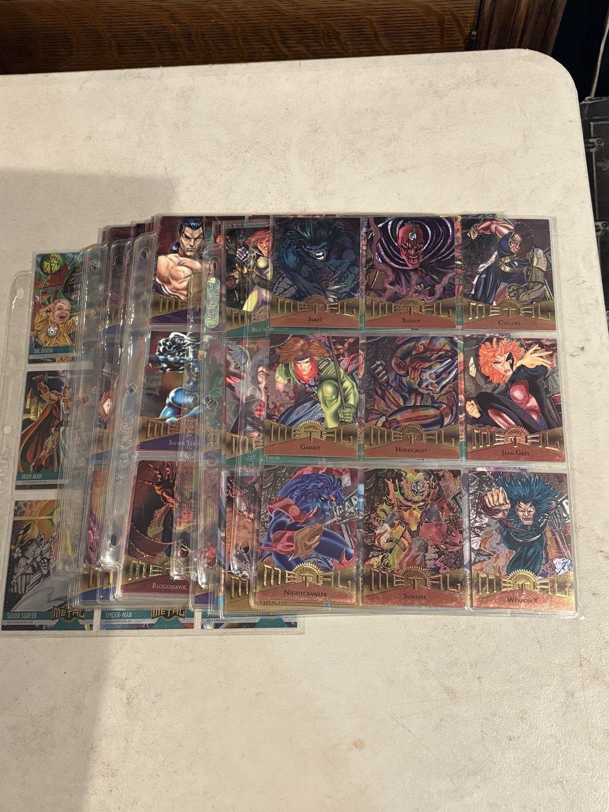 1995 Fleer Marvel Metal Complete 138 Card Base Set Nice