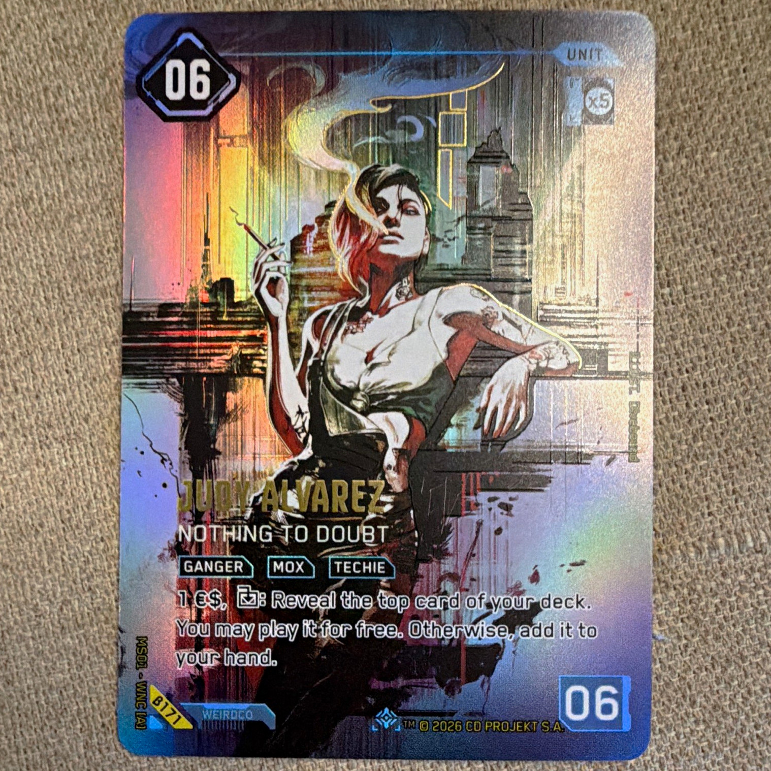 CD PROJEKT Cyberpunk 2077 TCG Judy Alvarez Nothing to Doubt #06 Holo EN 2026
