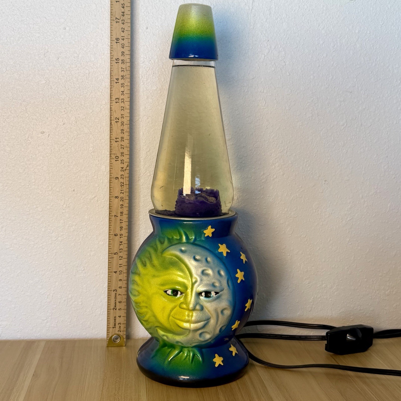 VINTAGE 1999 Lava Lite Icon Series Celestial Sun Moon Lava Lamp Rare FOR PARTS