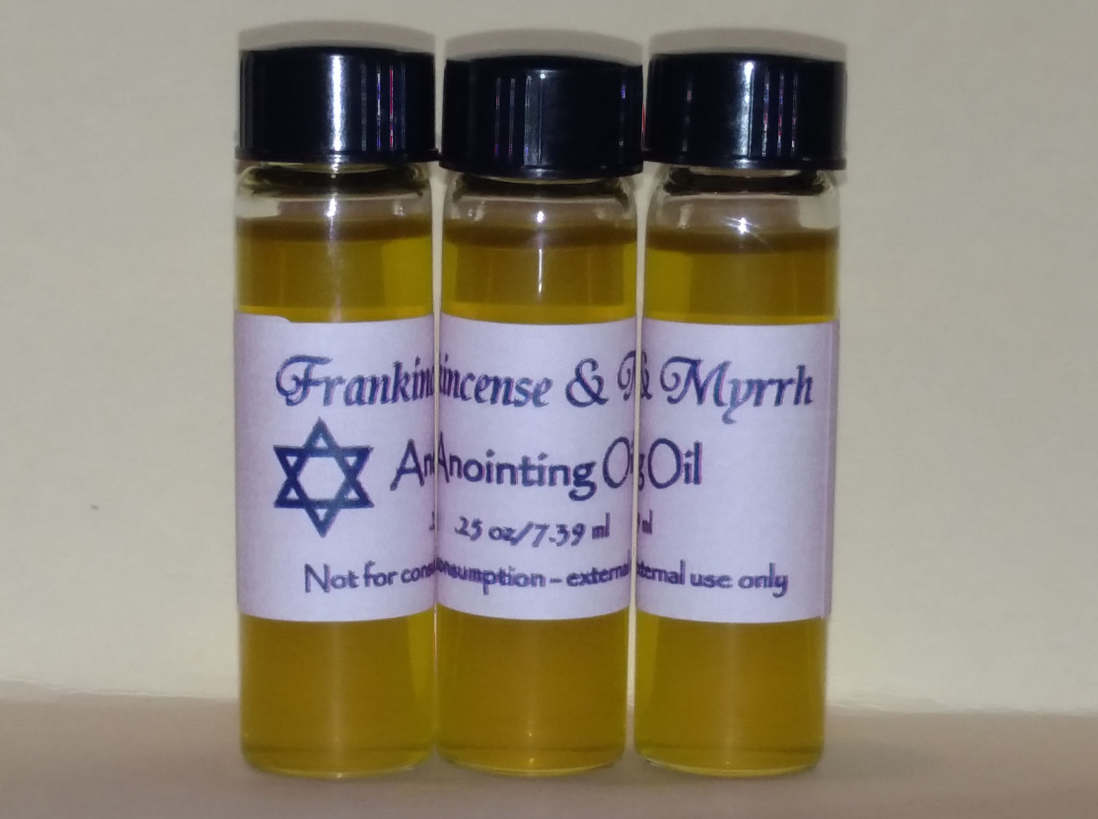 LOT of 3 vials -Simple Anointing Oil with Frankincense and Myrrh - GREAT GIFTS