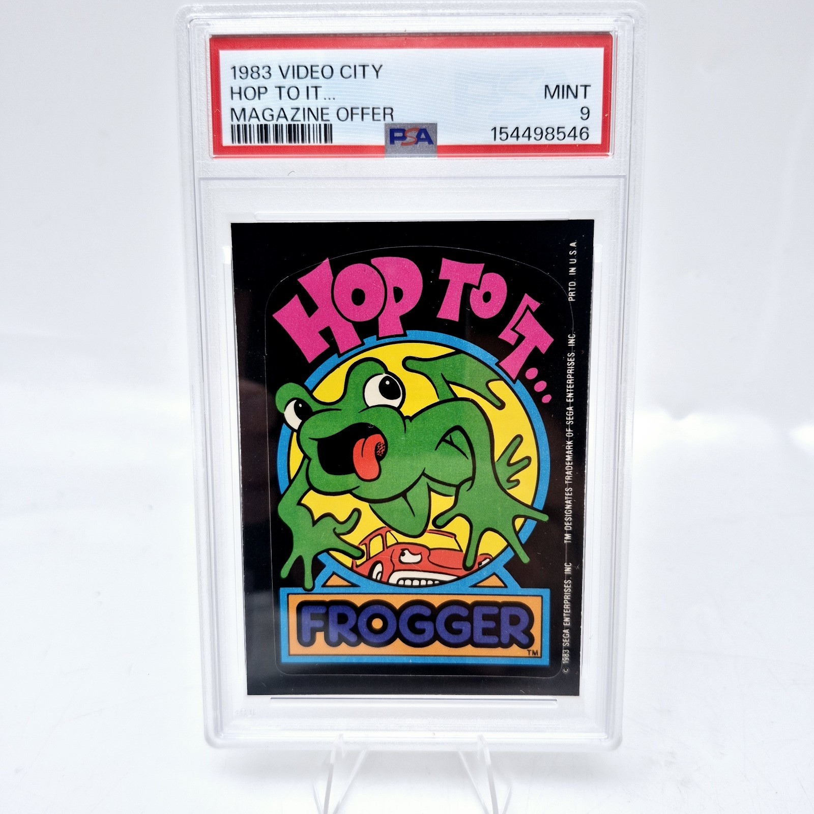 1983 Video City Sega Frogger PSA 9 Hop To It Game Tips