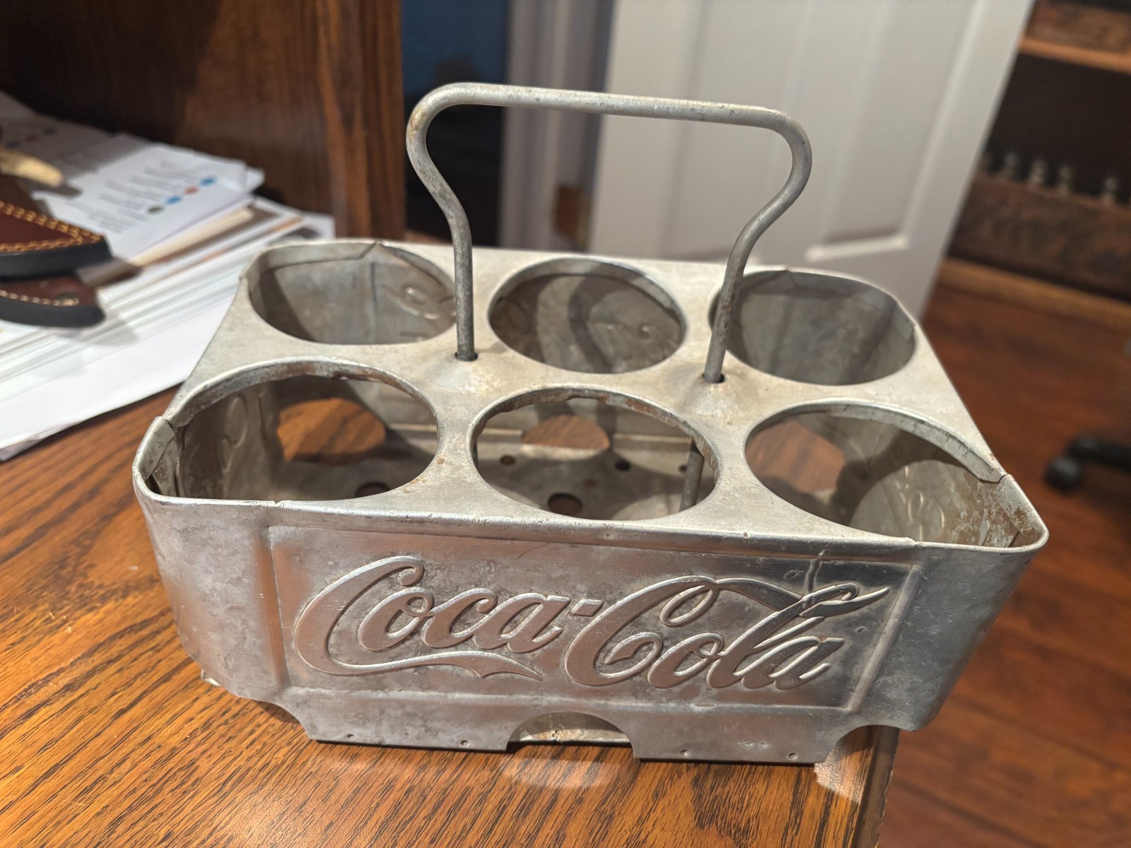 Vintage 1950’s  Coca-Cola Aluminum Metal 6-Pack Bottle Carrier