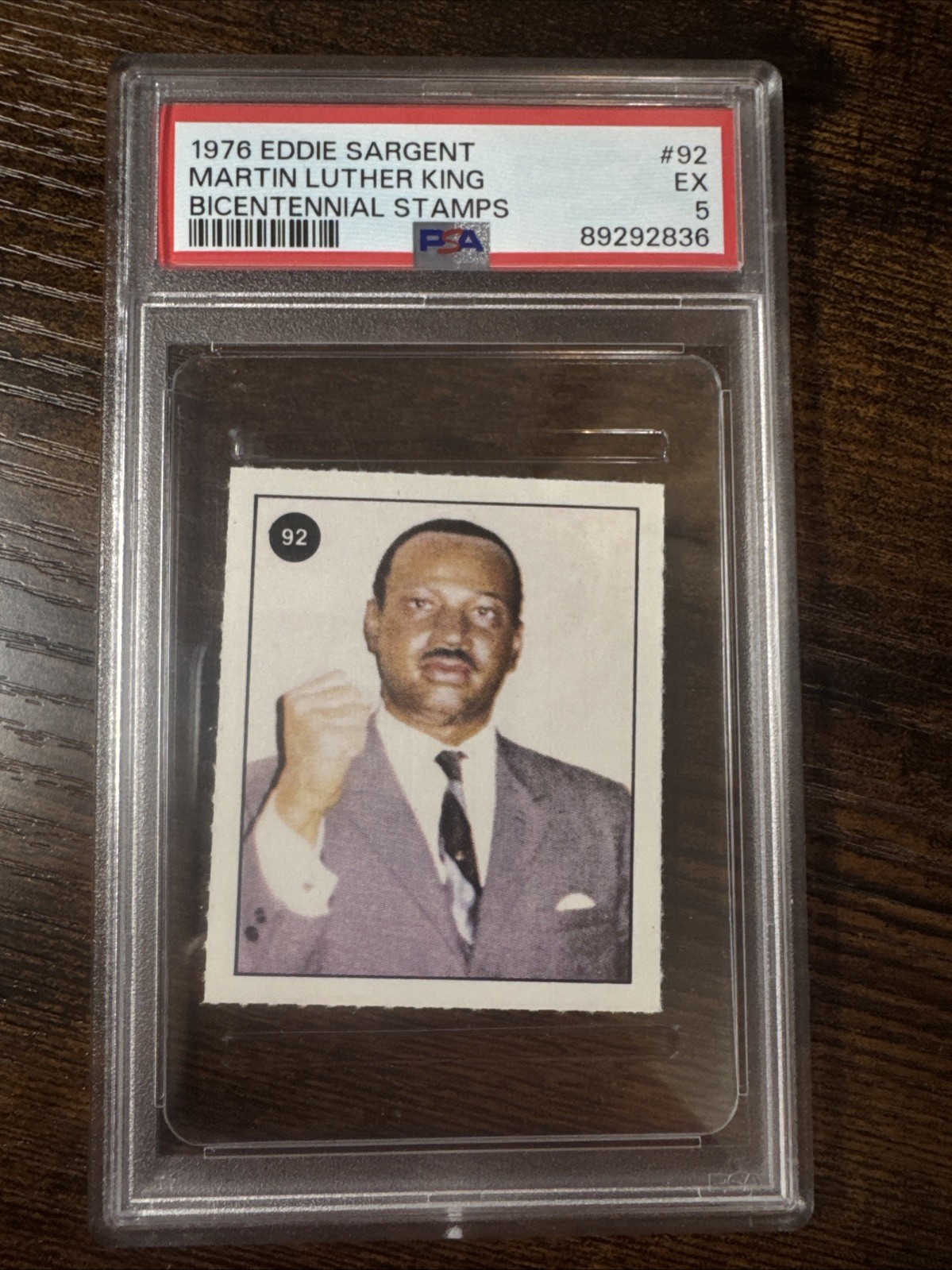 1976 Eddie Sargent Bicentenial Stamps Martin Luther King #92 Psa 5