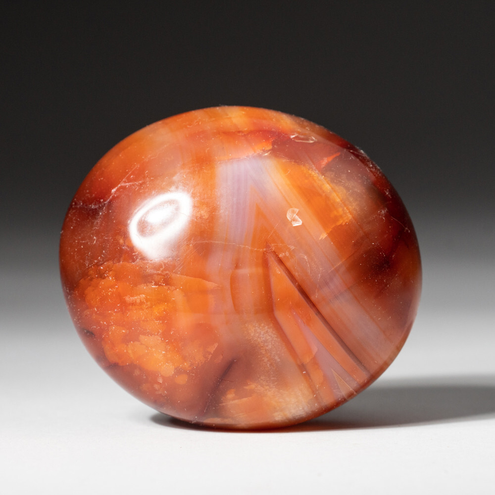 Genuine Polished Carnelian (Large) Palm Stone Crystal