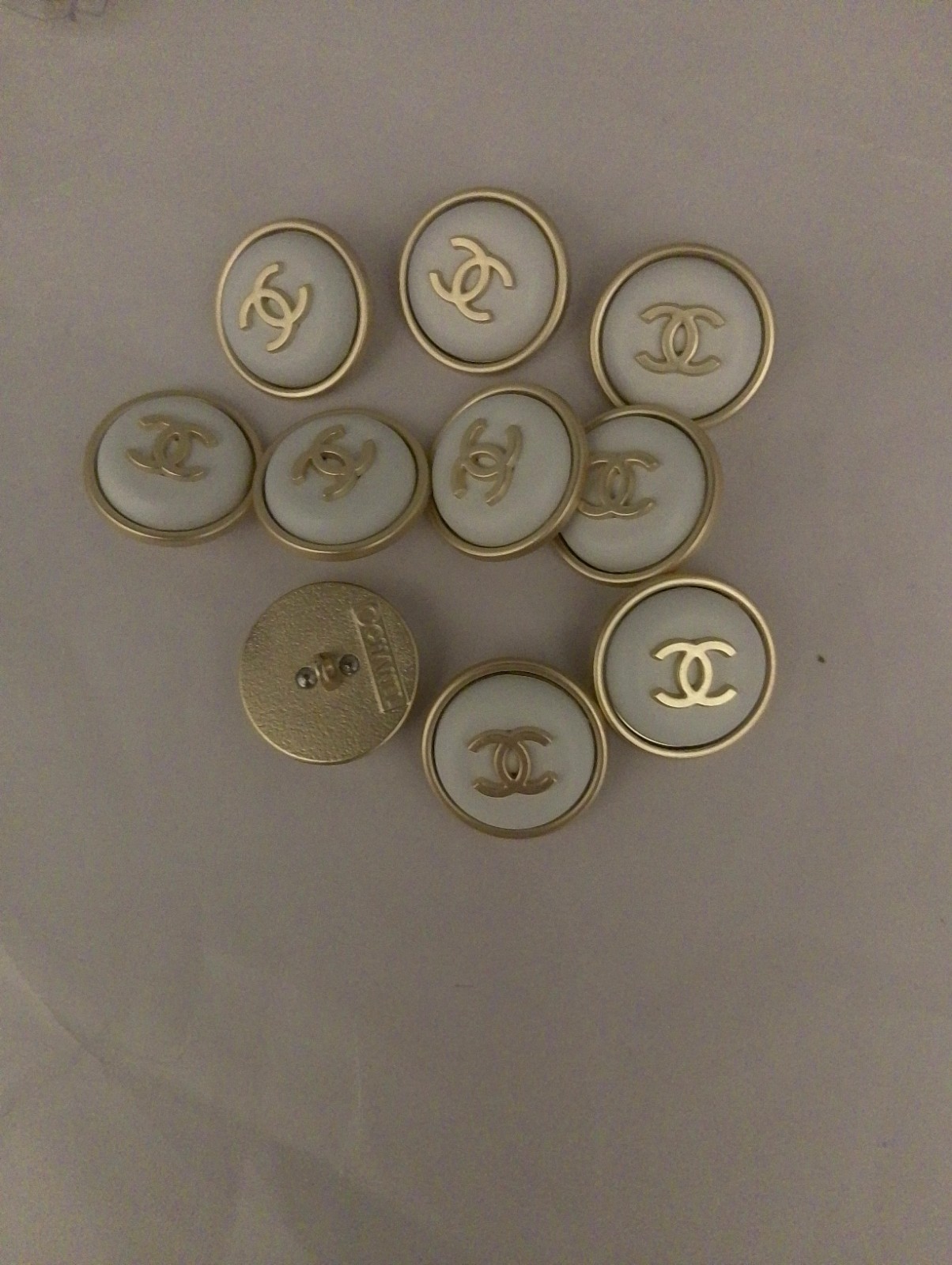 Lot Of ten 22 Mm Designer Cc Vintage Button Gold Tone Chanel 10 BUTTONS