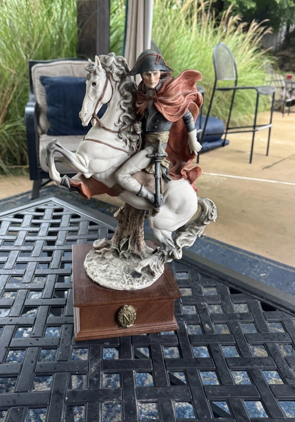VINTAGE GIUSEPPE ARMANI NAPOLEON BONAPARTE CROSSING THE ALPS FIGURINE 16.5” RARE