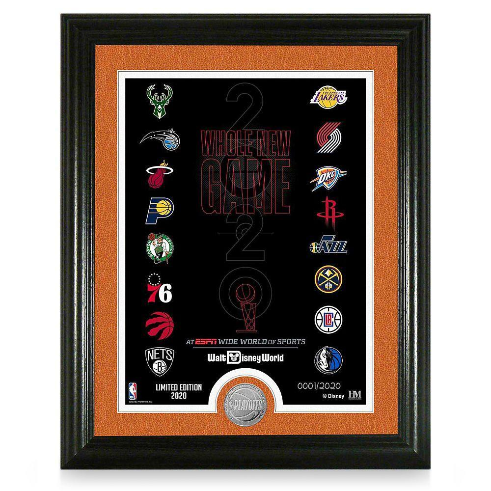 Disney ESPN NBA Experience “Whole New Game” Framed LE 2020 Lithograph With Coin