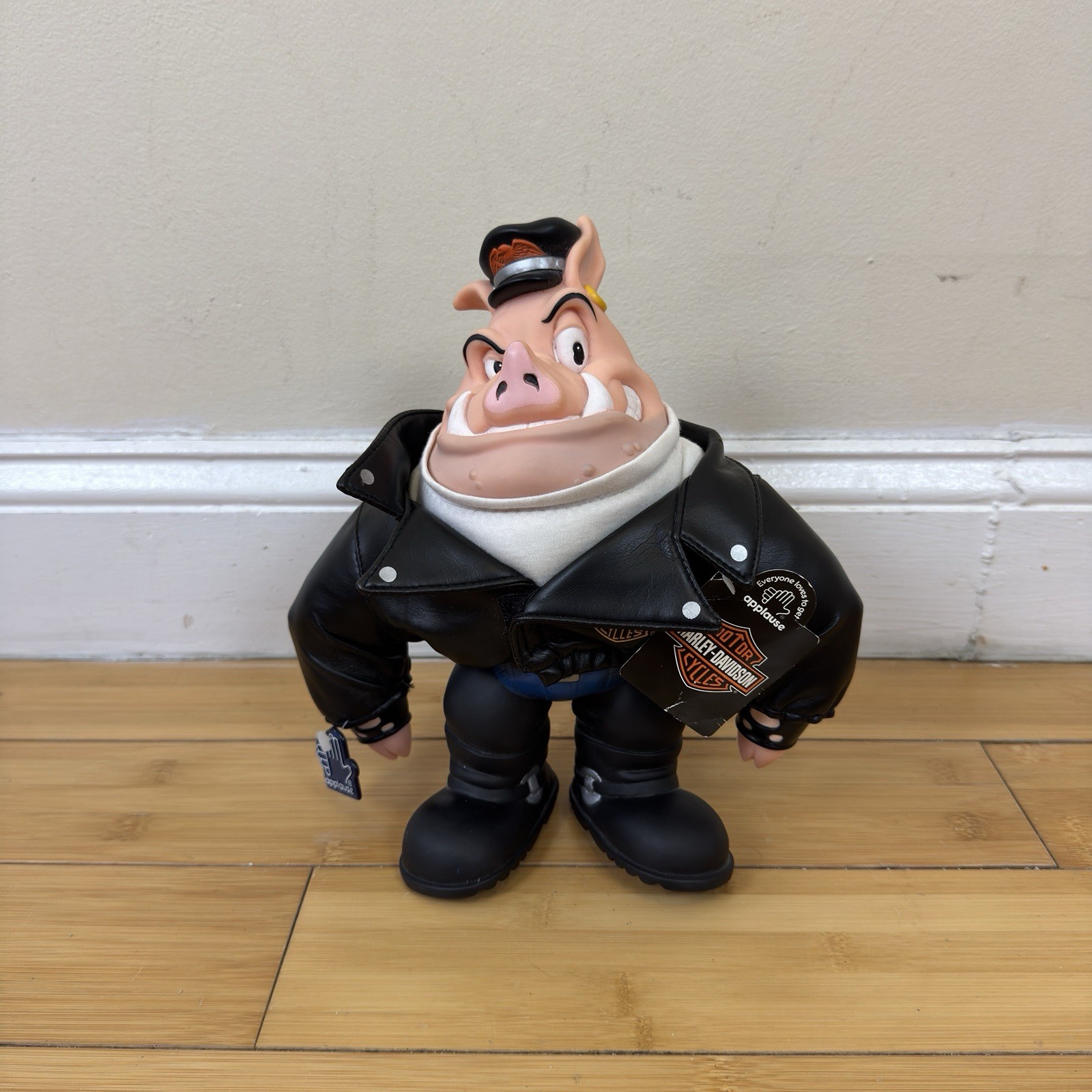 NWT Vintage Harley Davidson Hog Pig Biker Applause Collectible Figure - 10’