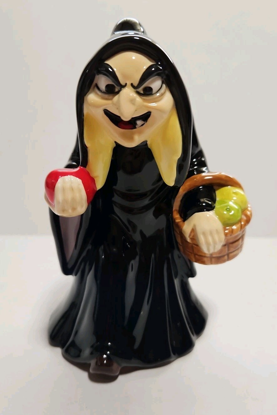 Vintage Rare Disney Snow White Evil Queen Old Hag Witch Ceramic Figurine