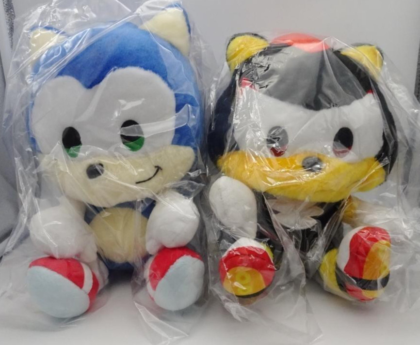 Sonic the Hedgehog Sonic & and Friends Plush Sonic & Shadow M Set of 2 NEW 2024
