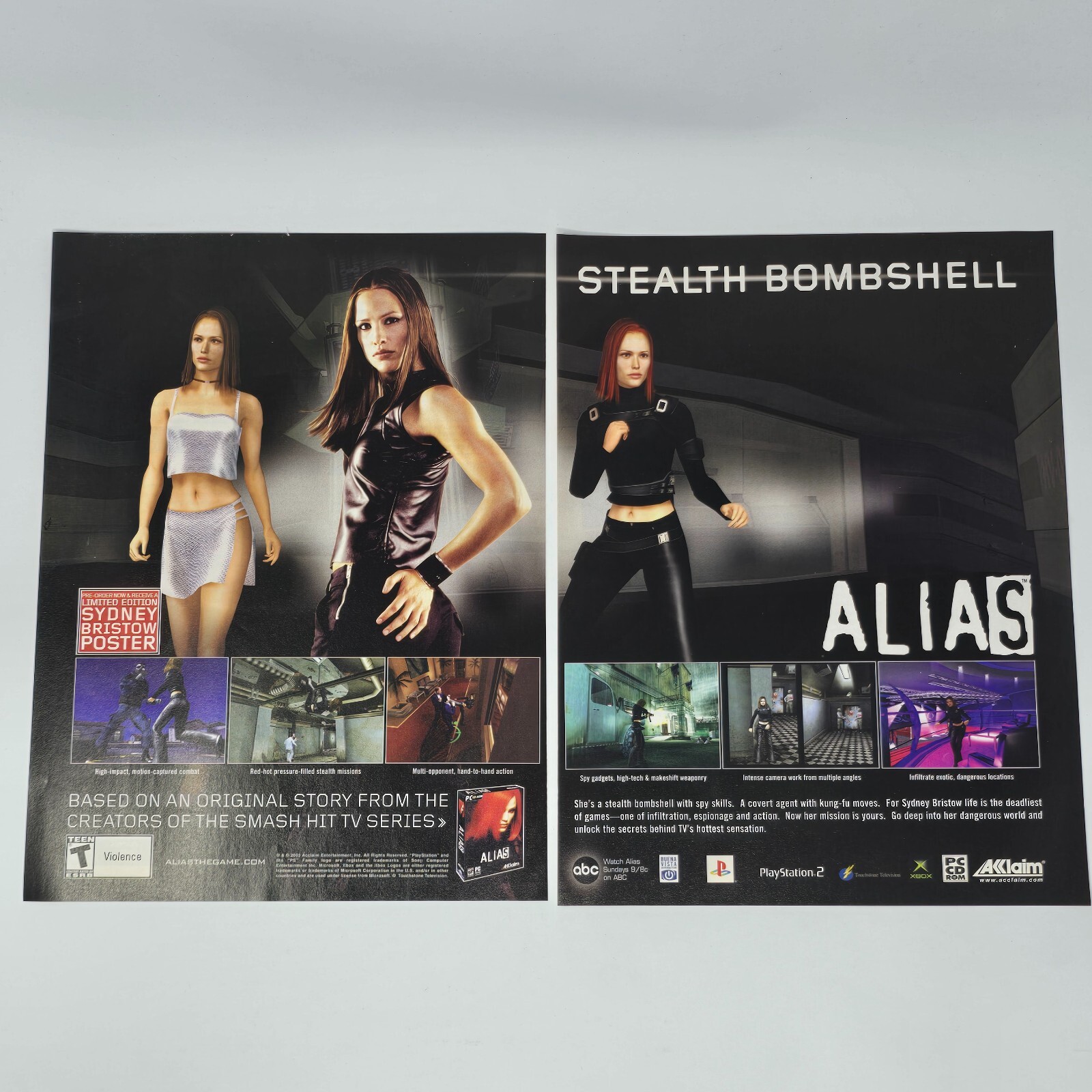 Alias PlayStation 2 PS2 Xbox PC Stealth Bombshell Print Ad/Poster Promo Art