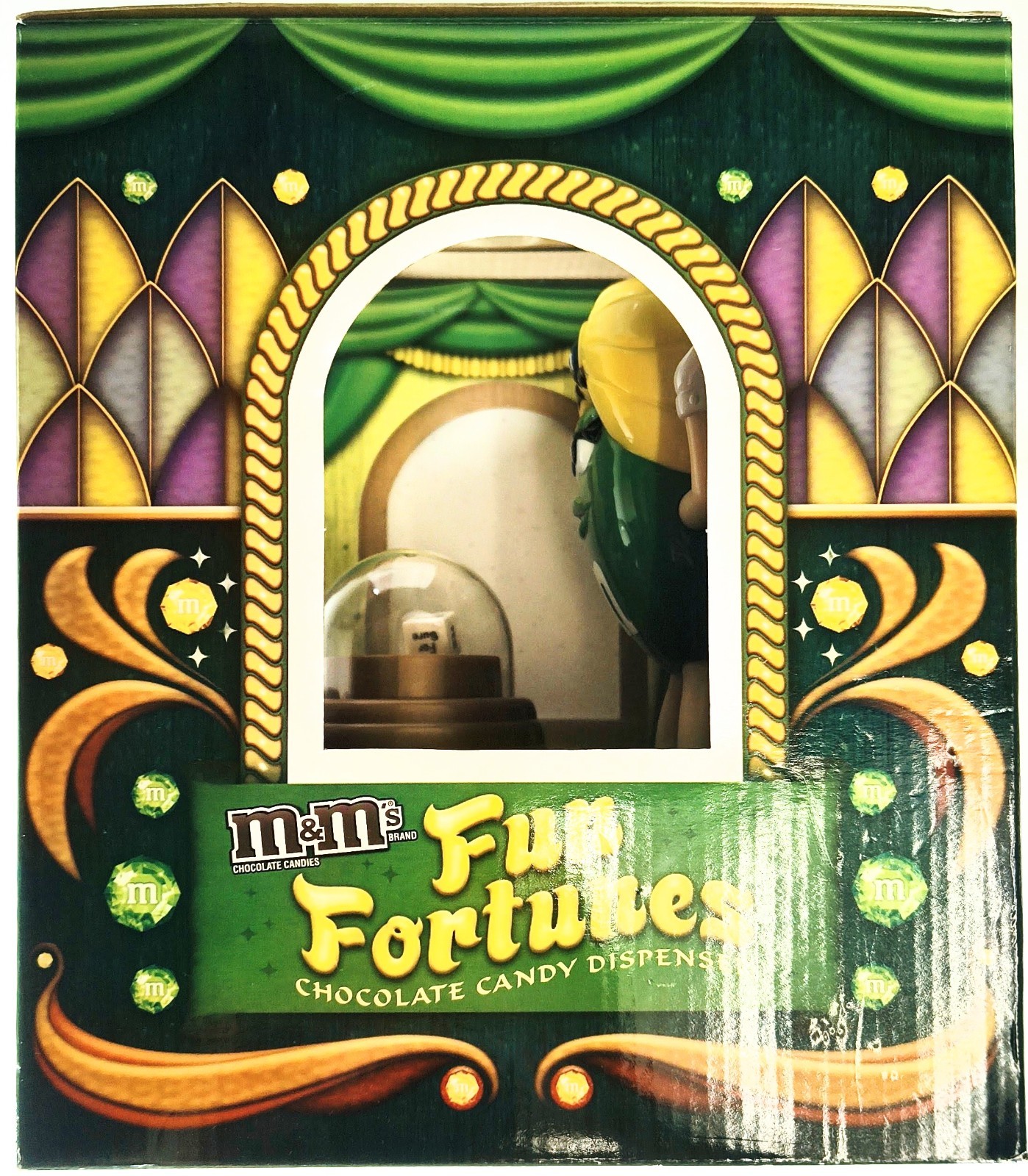 M&M Candy Dispenser Madame Green Fortune Teller  Limited Edition New ng