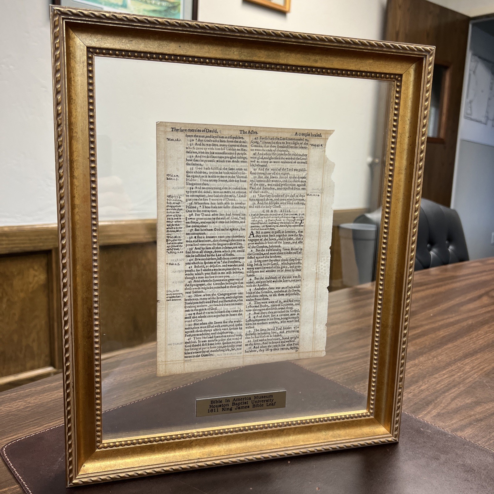 1611 Ed. King James Bible Leaf | Acts 13-14 | Printed between 1612 and 1648 COA