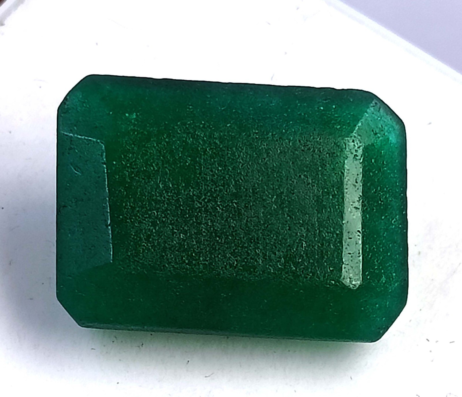 16 Ct Natural Certified Colombian Green Emerald-Emerald Cut Loose Gemstone GHH