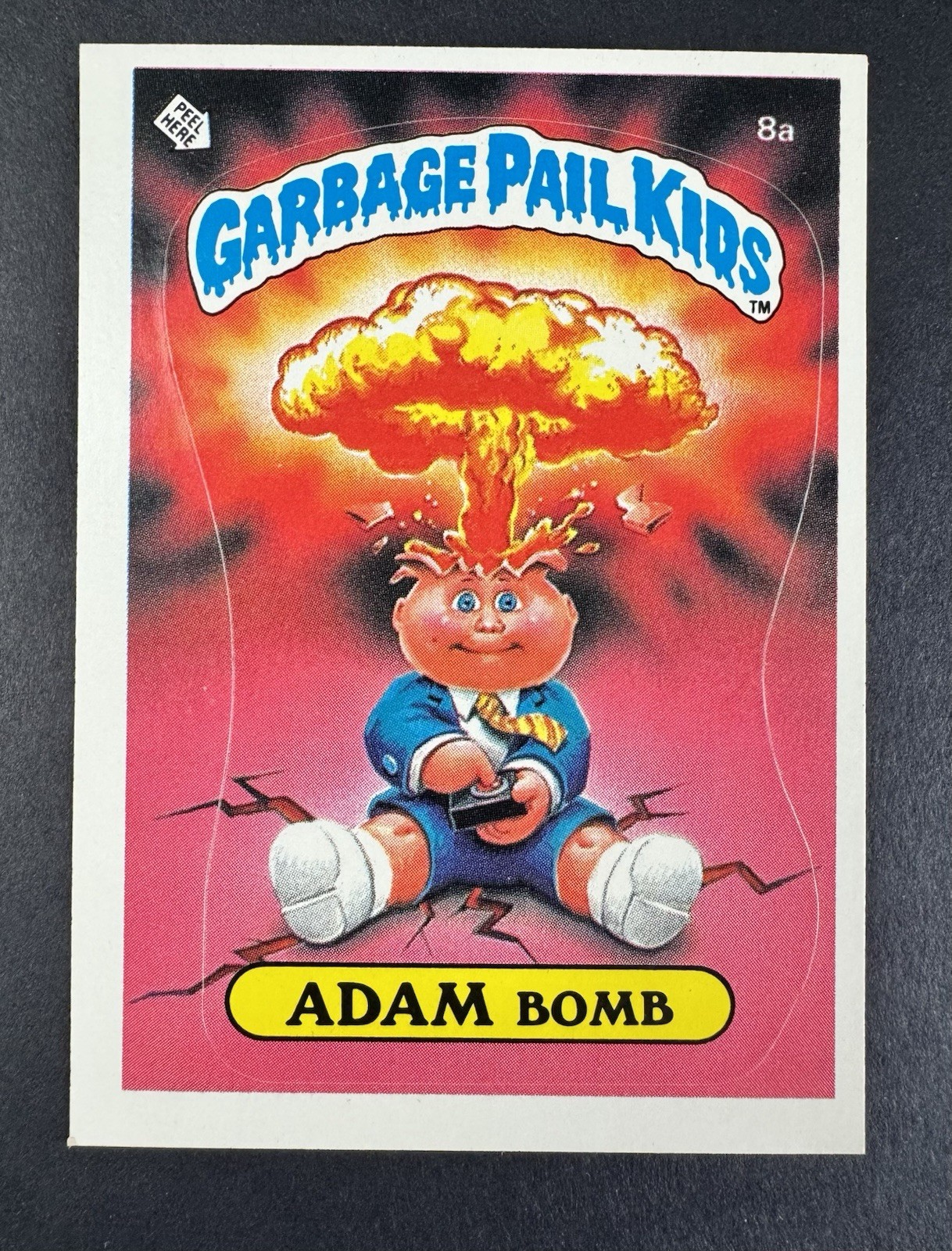 1985 Topps Garbage Pail Kids Series 1 ADAM BOMB #8A Matte Checklist GPK OS1