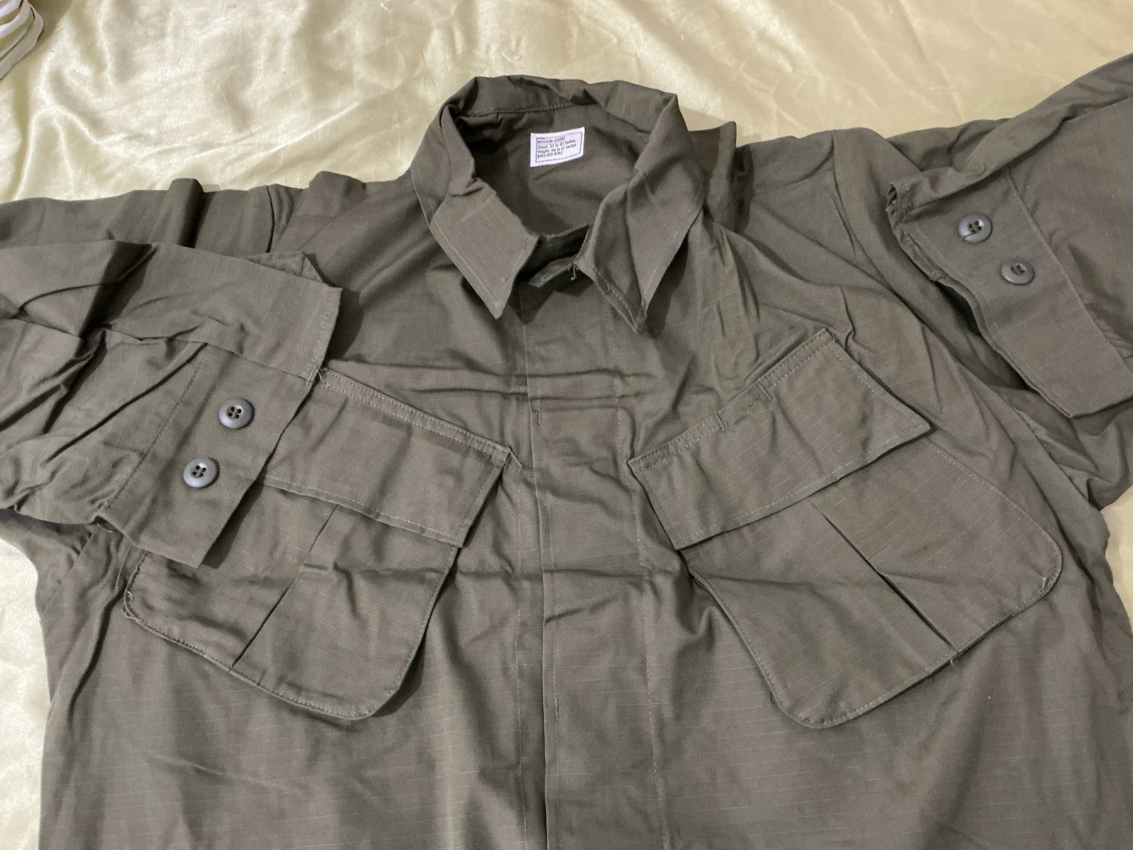 Vietnam Military Ripstop Shirt Med Short Dated 1970 Never Worn Not A Repro 