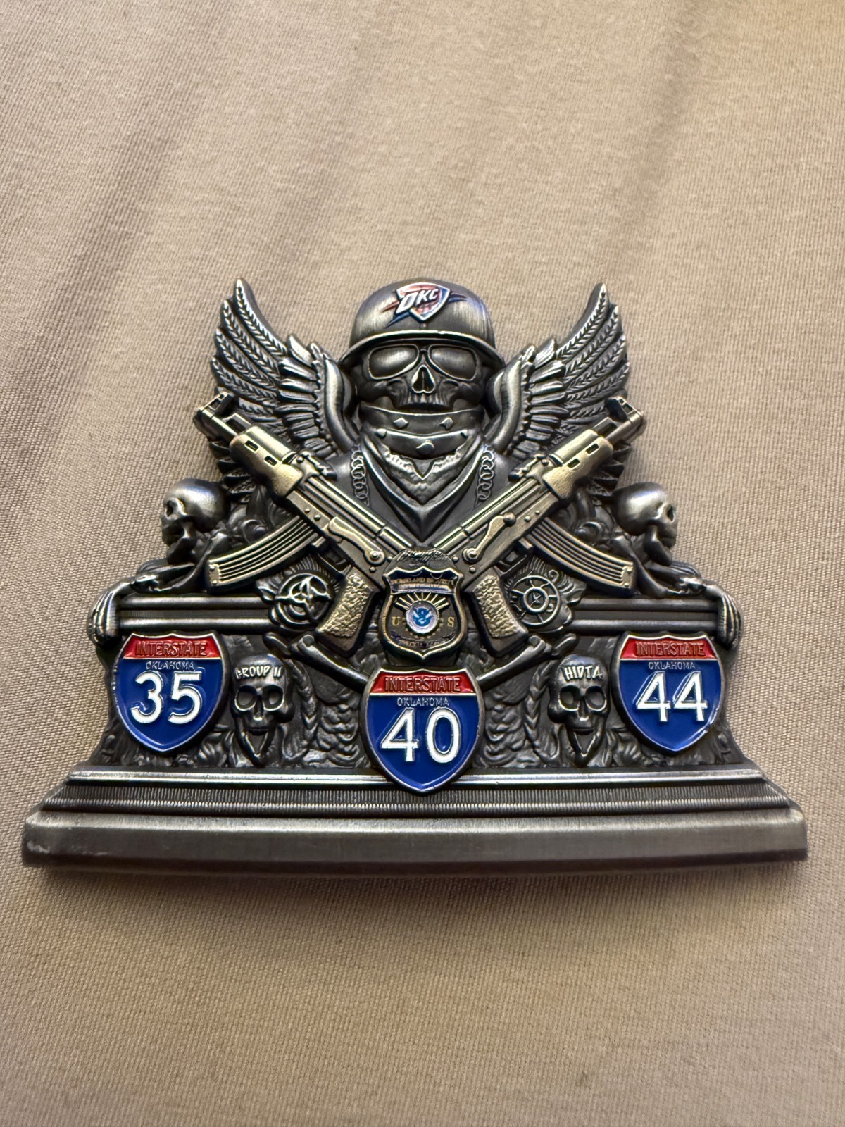 Oklahoma Counter Drug Program Challenge Coin OKC NBA Champions 2025 OHP