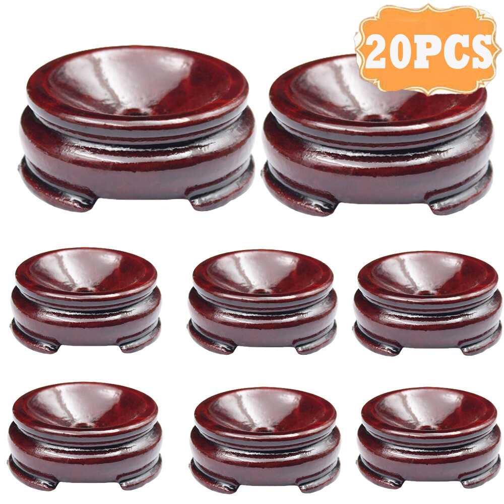 20pcs Wood Display Stand For 20-60MM Crystal Ball Sphere Globe Stone Holder Egg