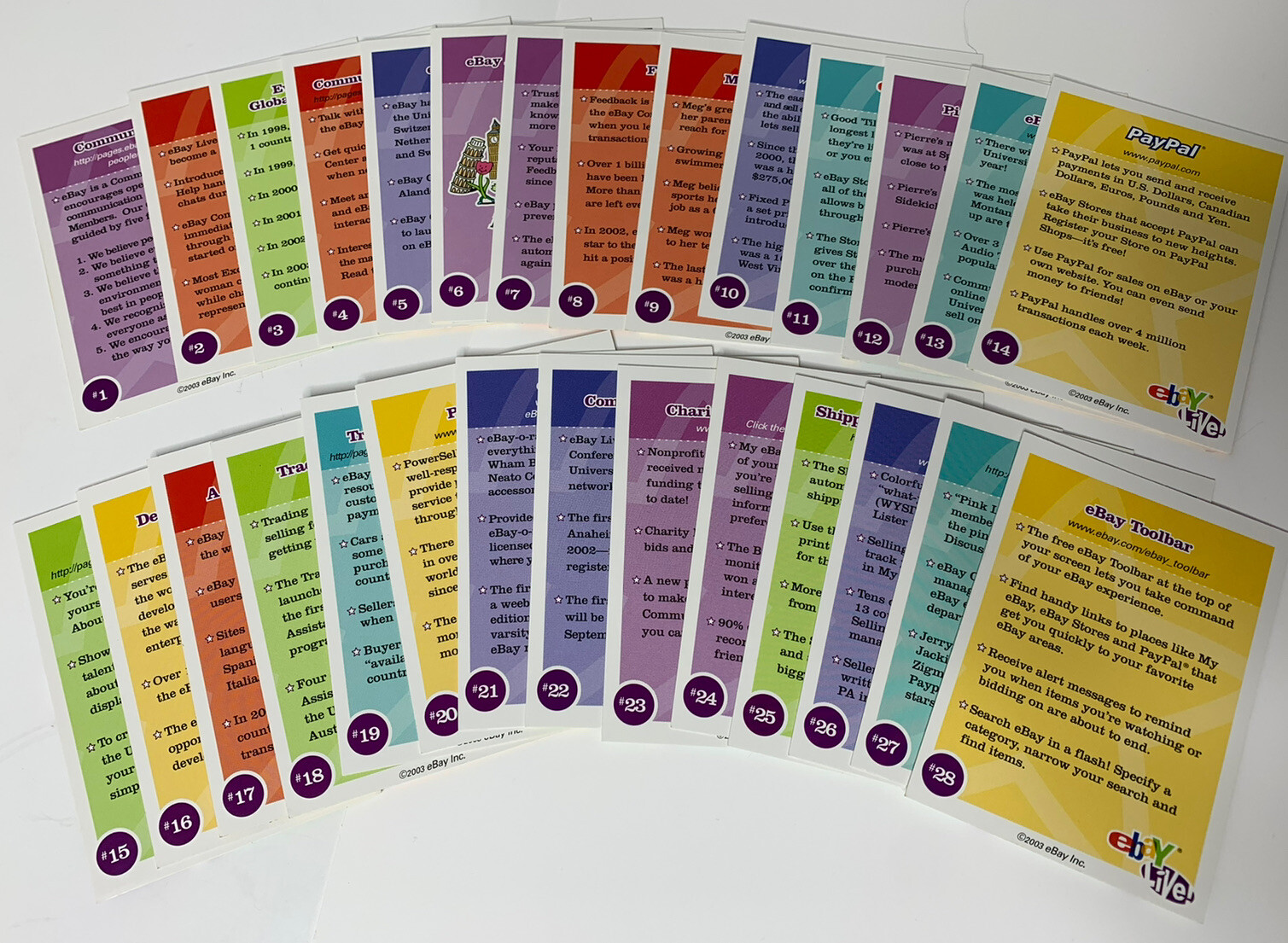 eBay Live Complete Card Set National Convention June 2003 Promo Lot of 28 EUC