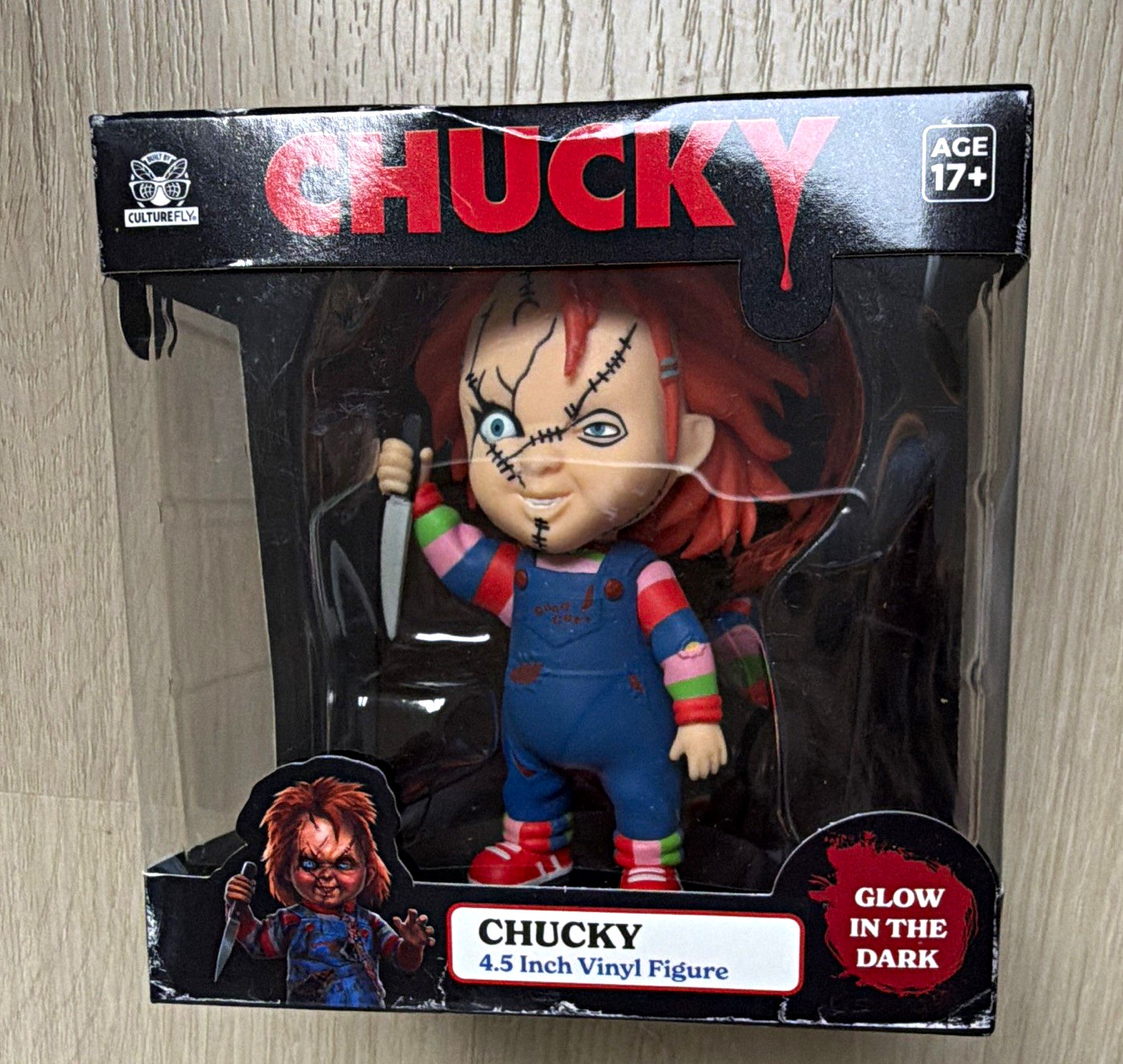 CultureFly Chucky Glow in the Dark 4.5in Vinyl Figure Age 17+ (YEP006A-RS)