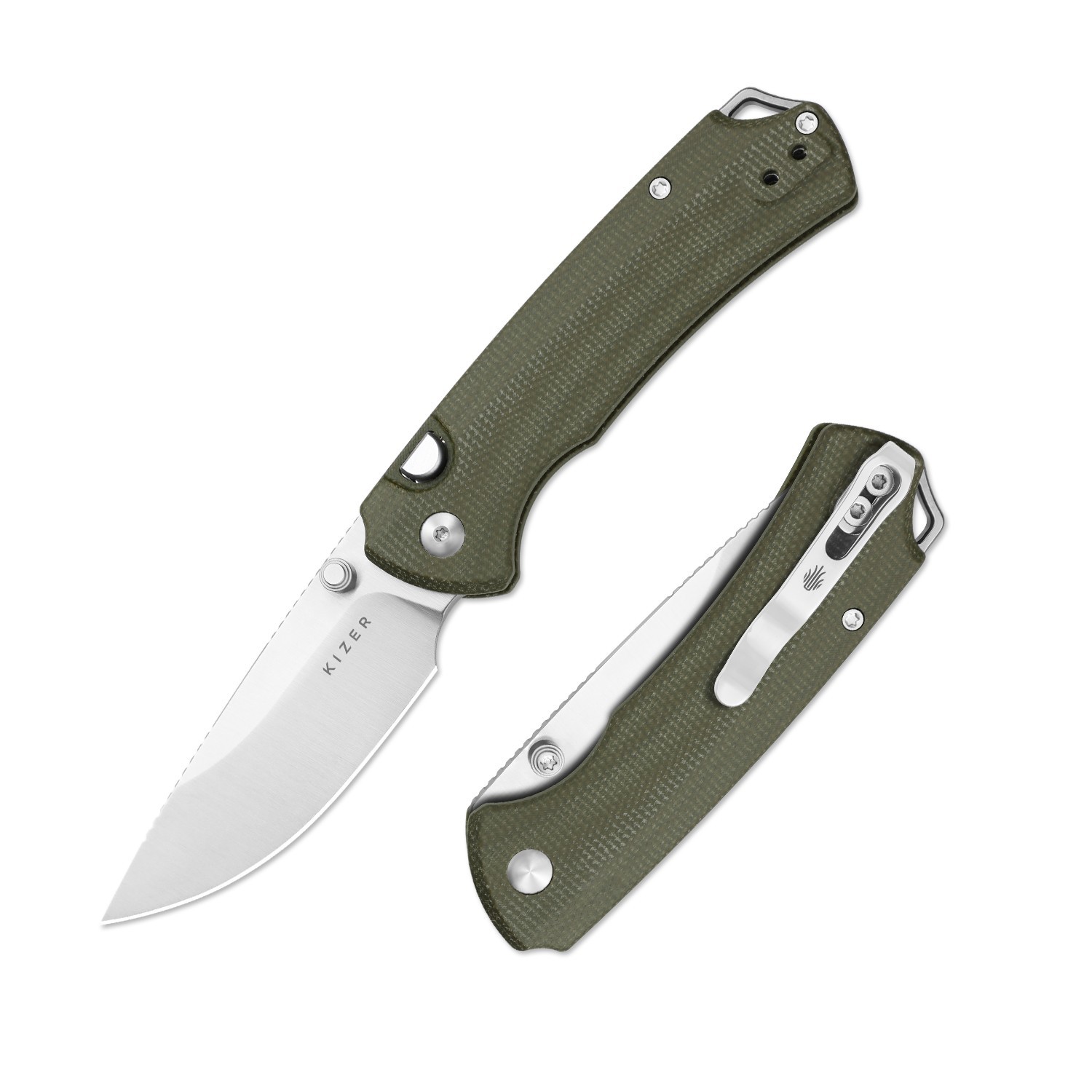 Kizer T1 BD EDC Folding Pocket Knife Nitro-V Blade Micarta Handle V3490.2BA1