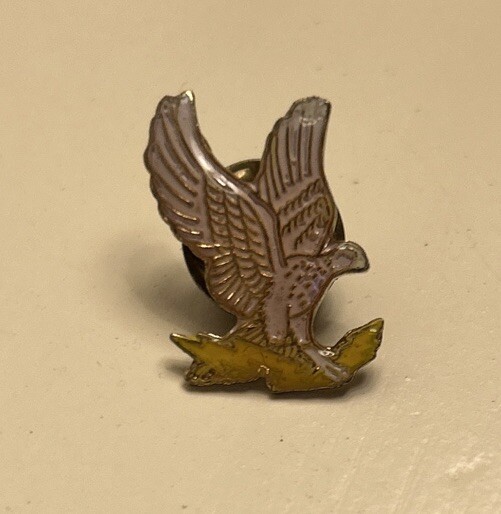 Vintage White/Gold Eagle On Yellow Lightning Bolt 1\