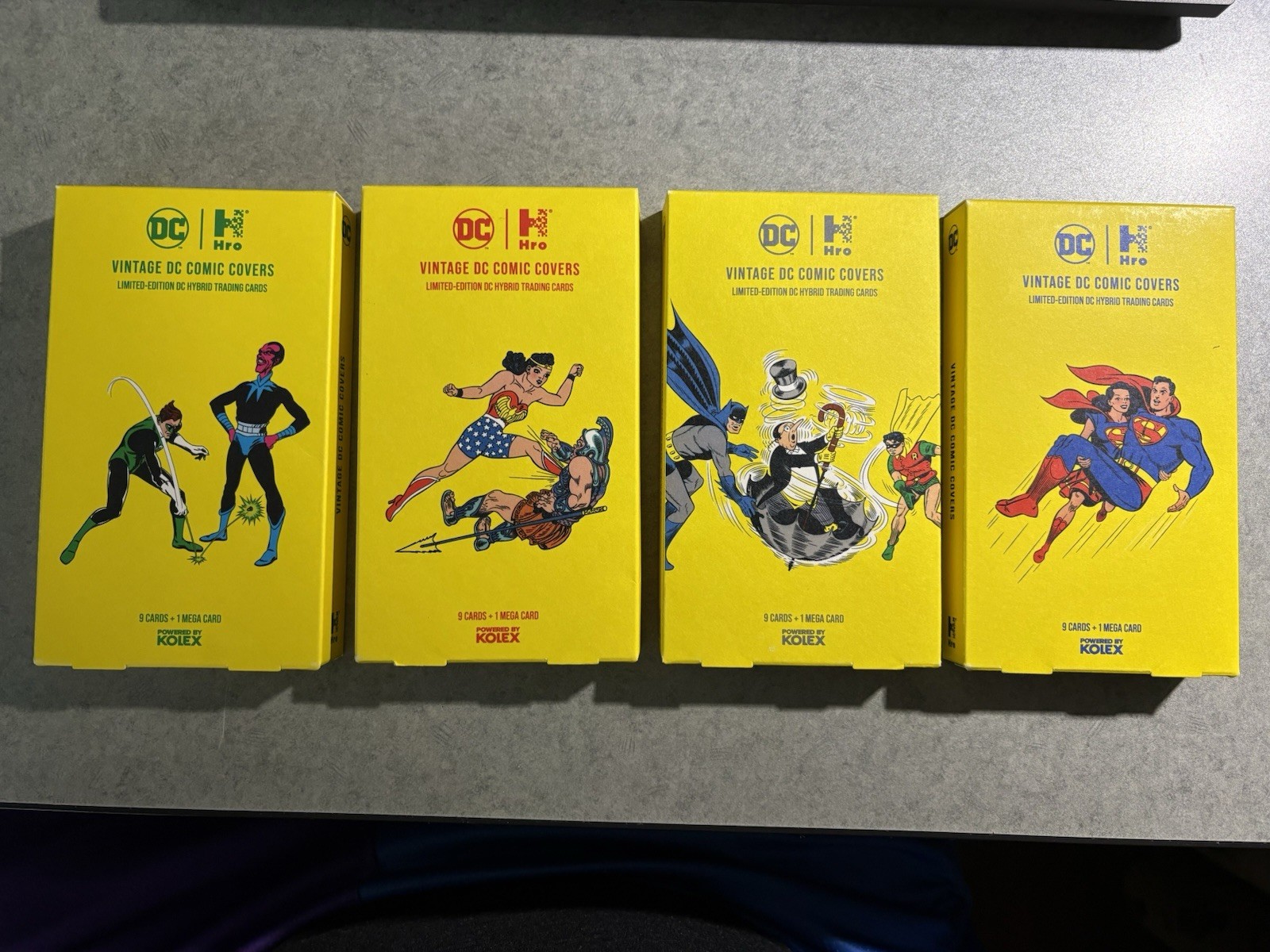 Vintage DC Comic Covers DC Universe Trading Cards Booster Box Batman Superman