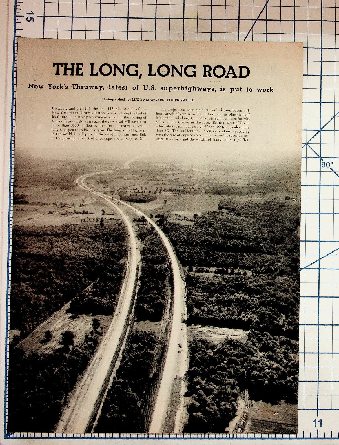 1950s LIFE Magazine Article NY Thruway Margaret Bourke-White Photos Ephemera