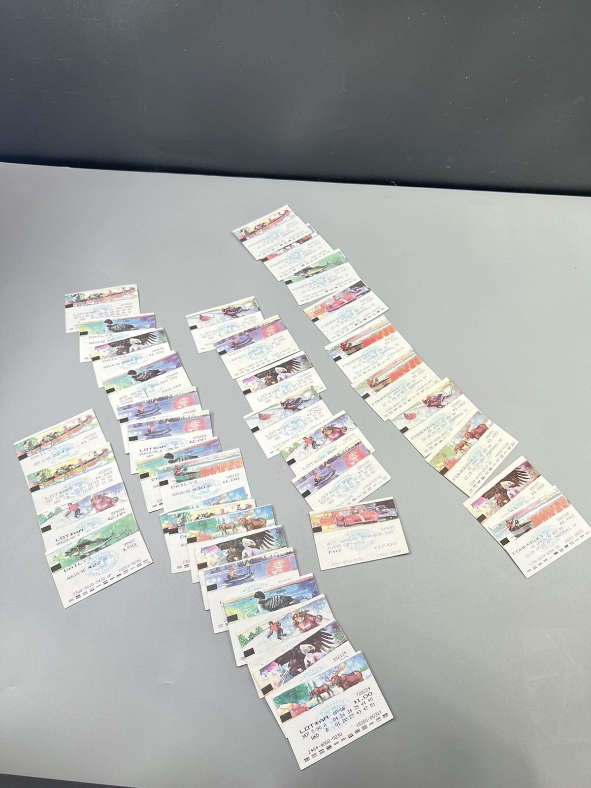 The Very First Minnesota State Lottery Tickets Issued in 1990/1991/1992