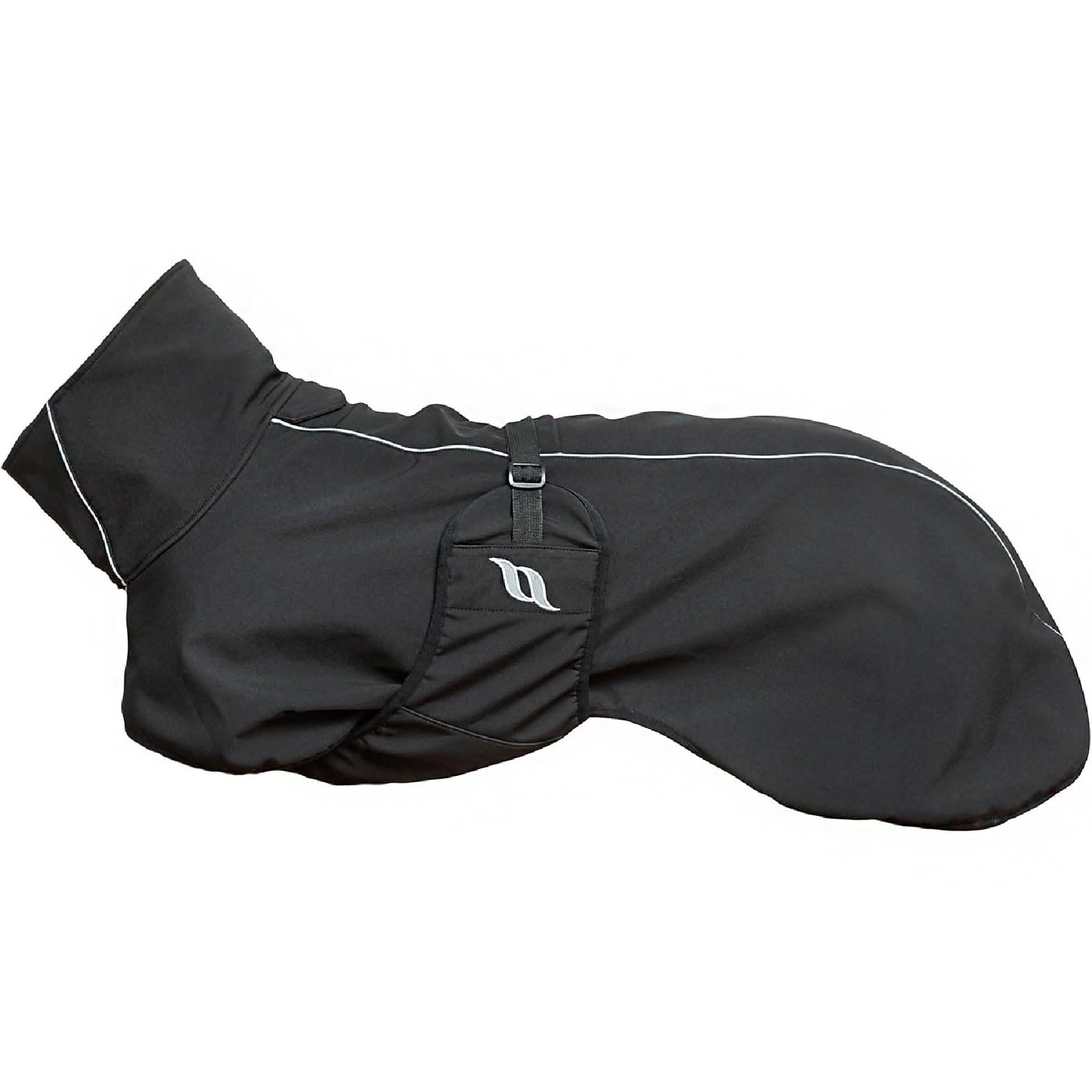 Back on Track Nella Dog Coat for Low Tail Dogs, Black, 18\