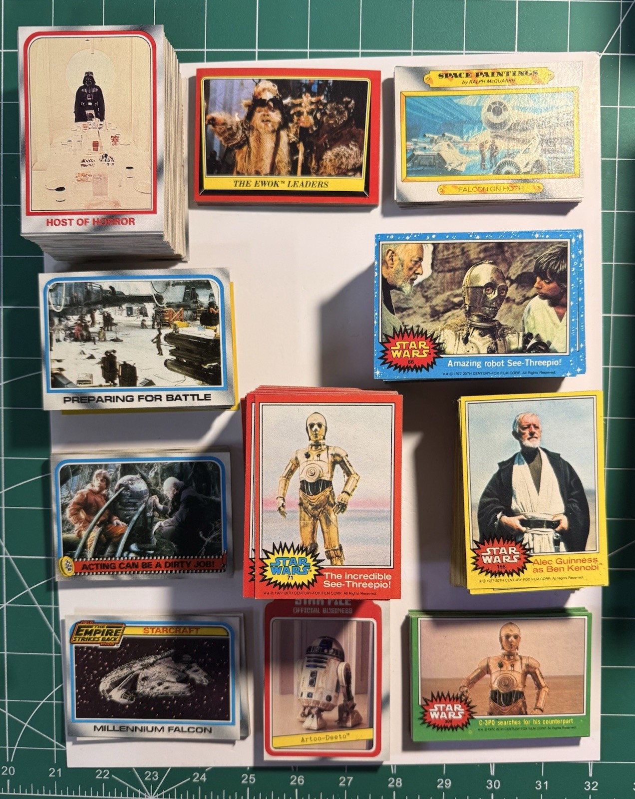 1977, 1978, 1980 Star Wars Series Lot of ~459 Cards and Stickers, Skywalker LOOK