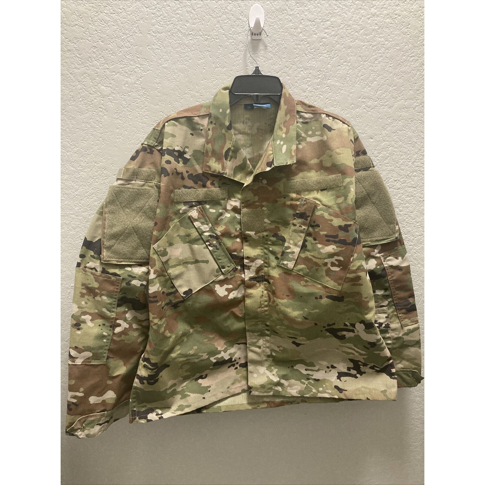 Propper ACU 65P/35C Uniform Jacket Men Large Green Camo Military Coat F5495