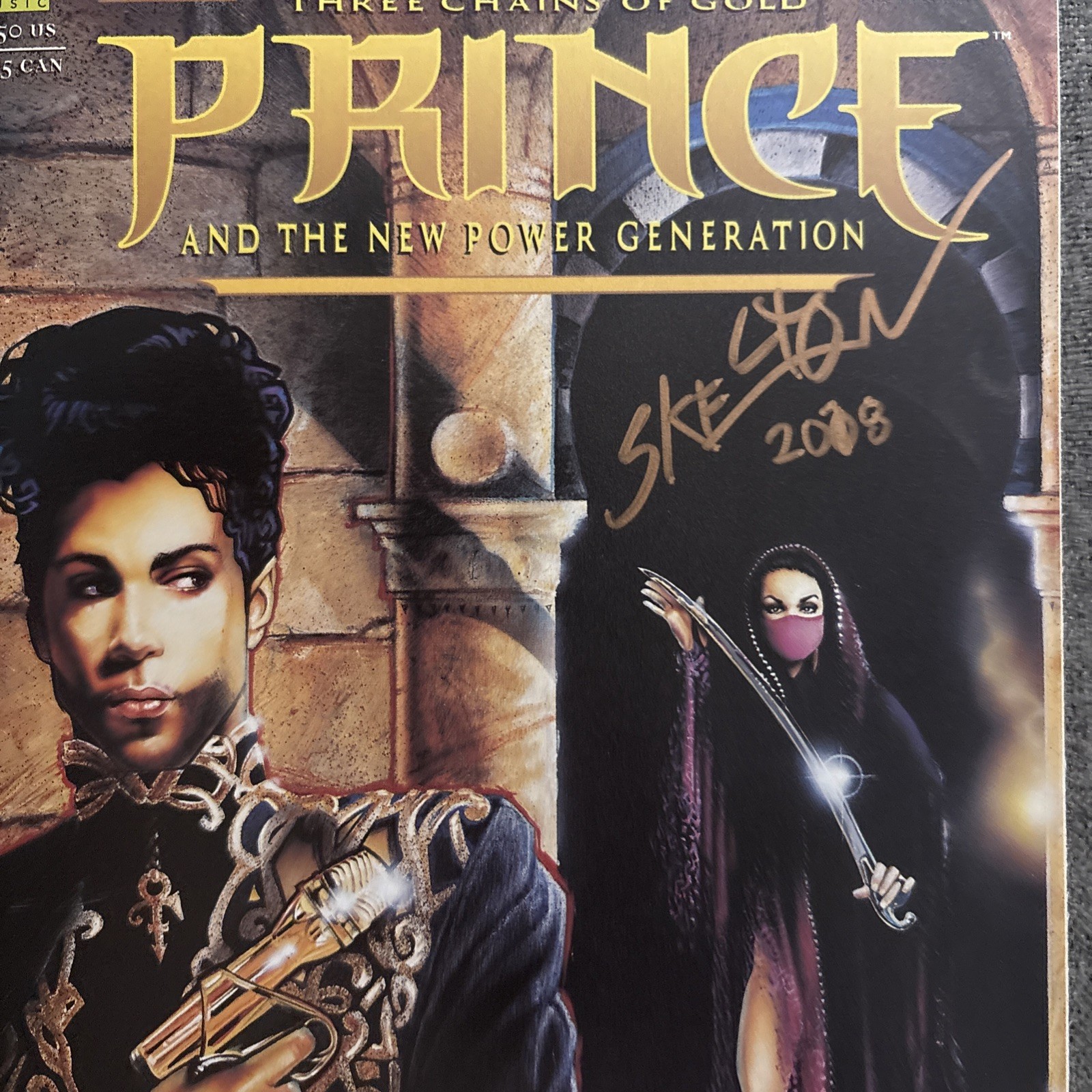 Prince And The New Power Generation: 3 Chains Of Gold Signed by: Deryl Skelton.