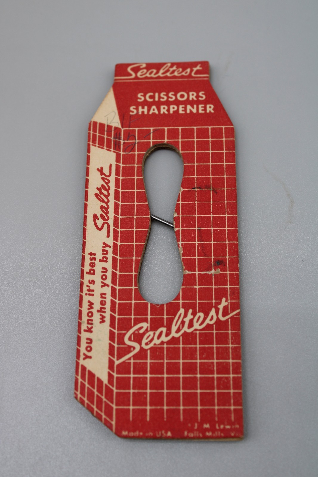 Vintage Sealtest Scissors Sharpener Milk Carton Shape  Advertising