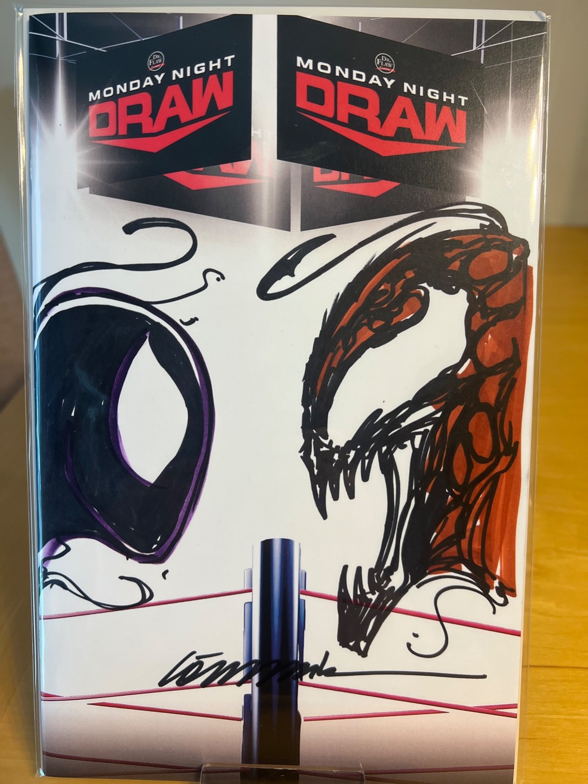 Dr. Flaw Monday Night Draw Blank SKETCH Spiderman VS. Carange Gorkem Demir 1/1