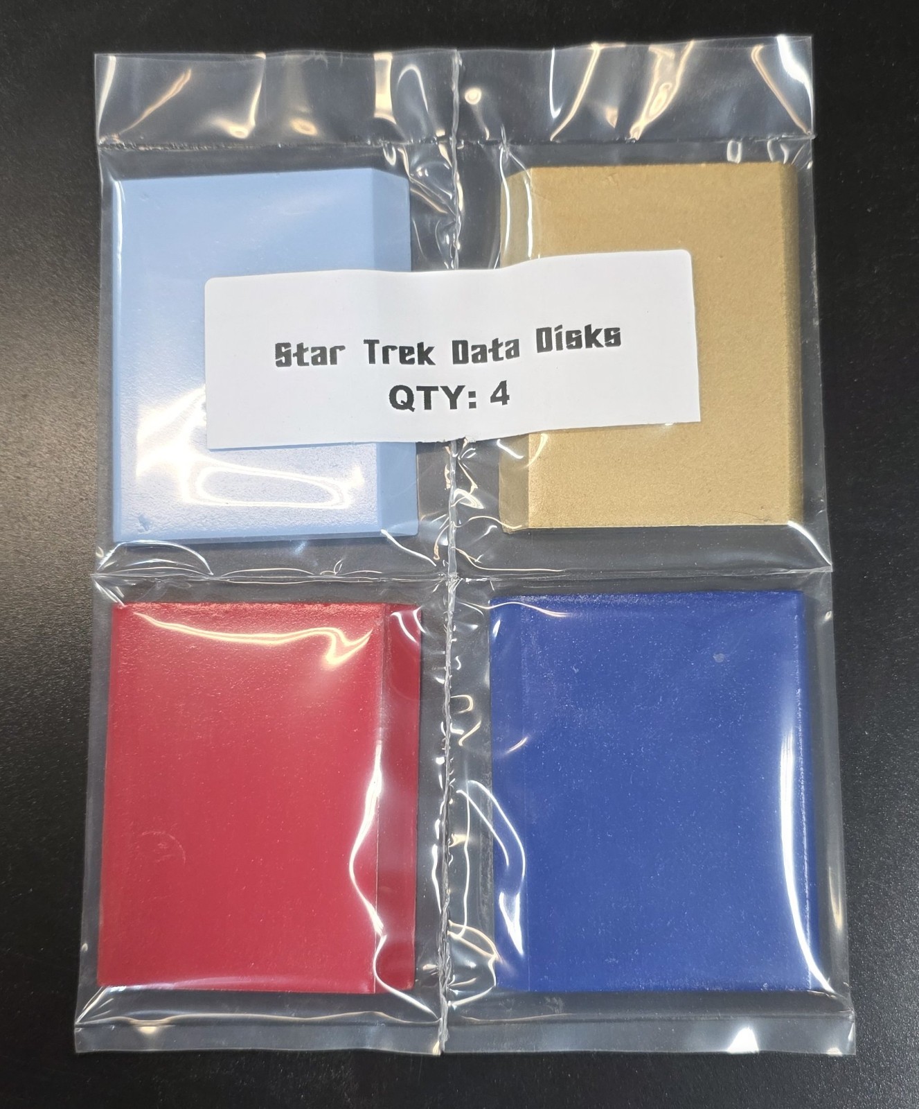 Star Trek wood Data Disks  