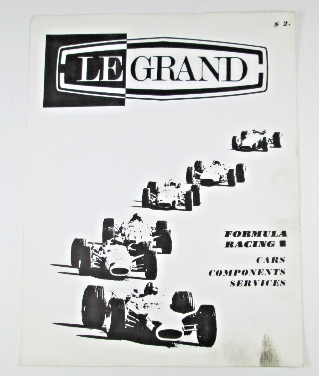 1970 Le Grand Formula Racing Cars Parts Catalog and Original Introduction Letter
