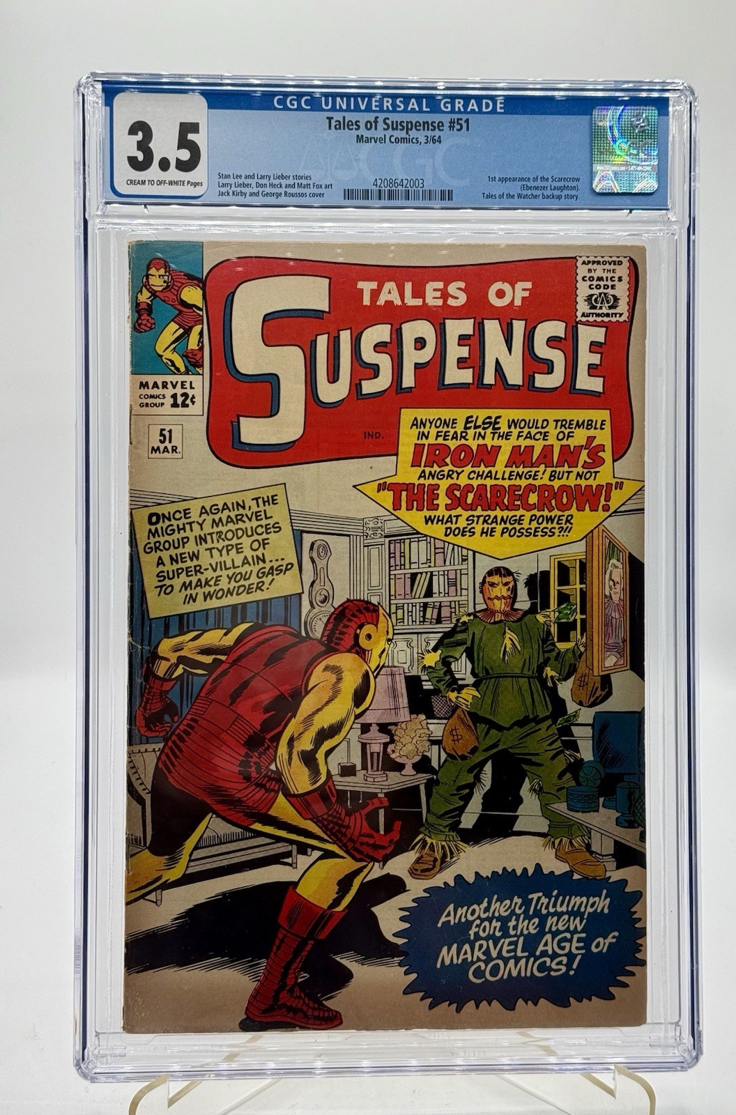Tales of Suspense #51 Marvel 1964 CGC 3.5 1st App Scarecrow & Watcher Story