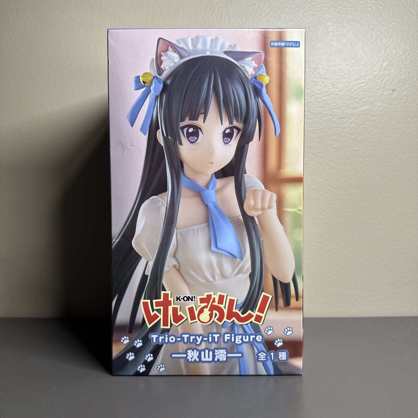 Akiyama Mio K-ON Trio-Try-iT FuRyu Cat Ears Maid Outfit Figure US SELLER