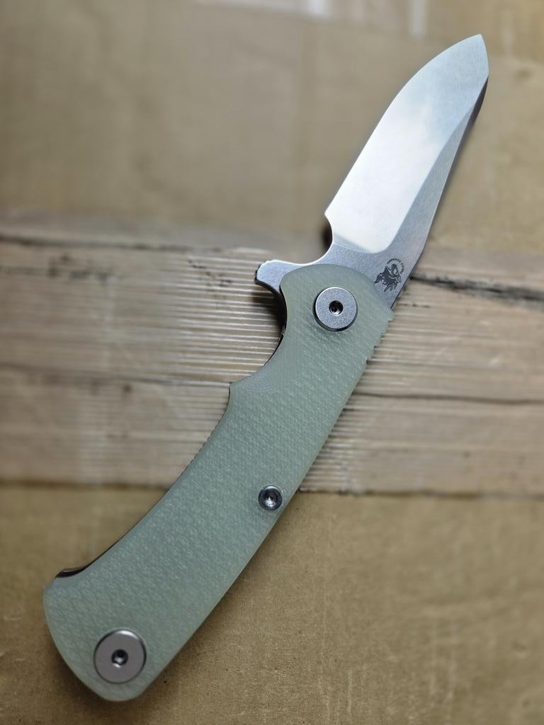 Open Box-Hinderer Knives Project X Sheepsfoot Stonewash MagnaCut Stonewash L/S