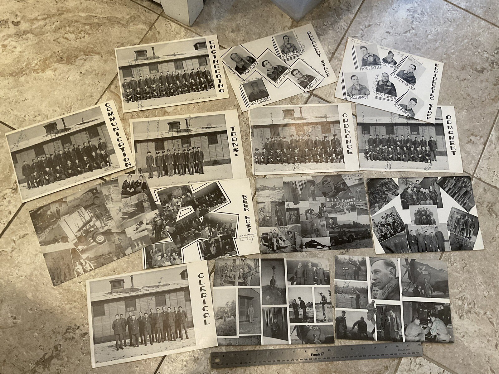 ORIGINAL WWII 1943 SIGNED AUTOGRAPH LOT 342ND FIGHTER SQUADRON