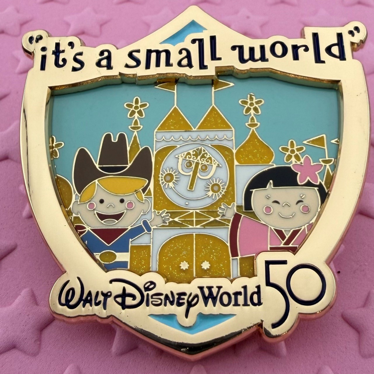 2021 WDW 50th Anniversary Attraction Crest Pin - IT\'S A SMALL WORLD LE 2000