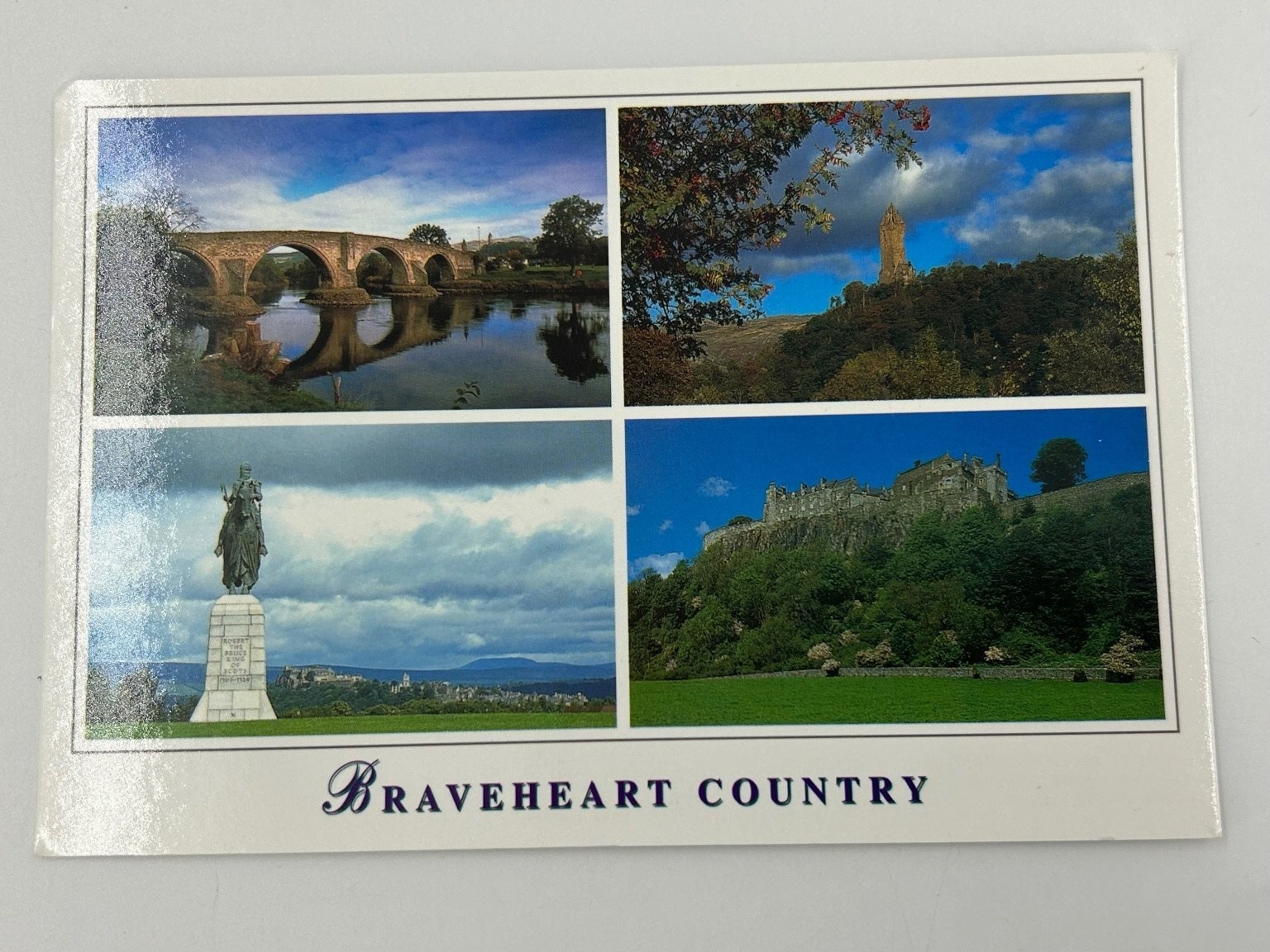 Braveheart Country Scotland Postcard Stirling Castle Wallace Monument Robert The