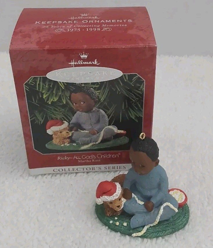 Vtge. 98 Hallmark Christmas Ornament Collector\'s Series Ricky All God\'s Children