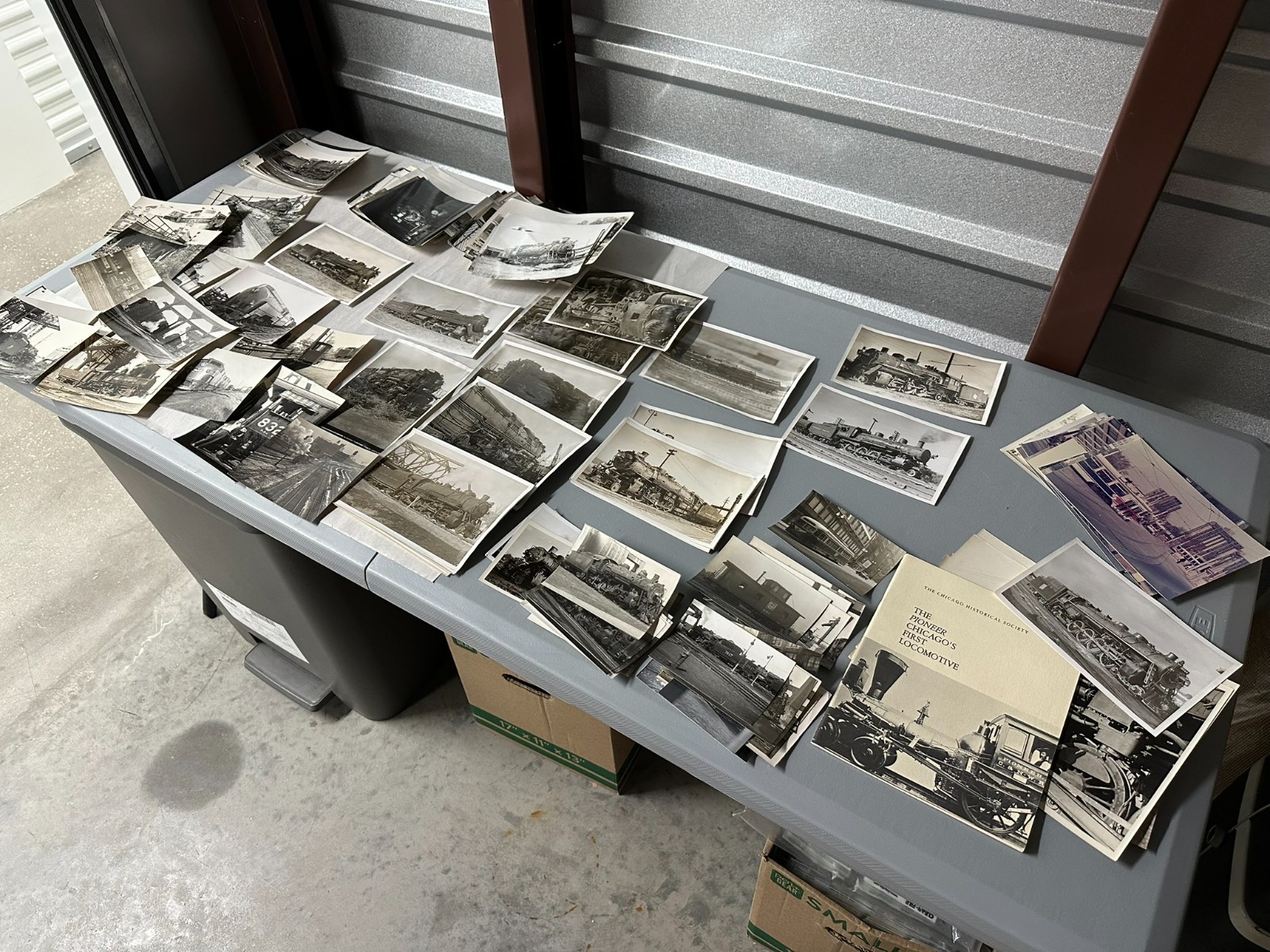 Large Lot Vintage Steam Locomotive Train Photos - Train Enthusiast 1950s B&W