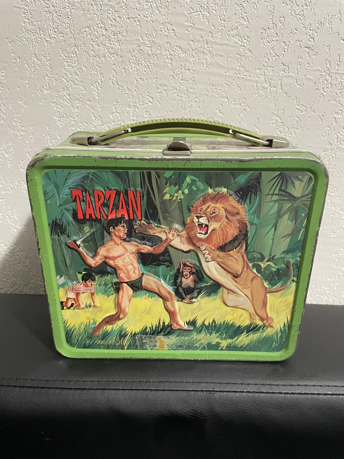 Tarzan Metal Lunch Box Aladdin 1966 Banner Productions VTG Nashville No Thermos