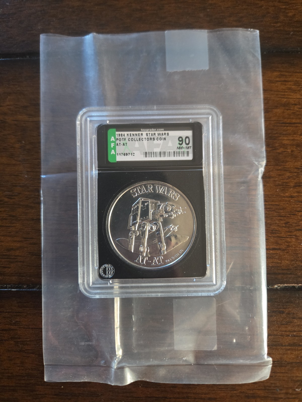 1984 KENNER STAR WARS POTF COLLECTORS COIN AT-AT AFA 90 VERY RARE ONLY 1 LISTED
