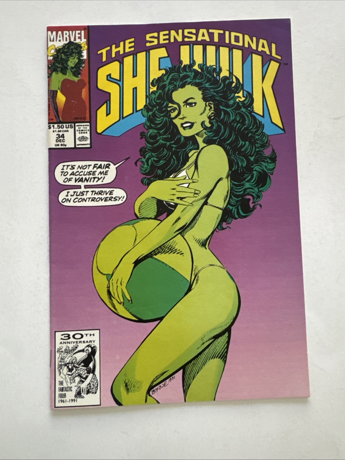Marvel Comics The Sensational She-Hulk #34 She-Hulk John Byrne 1991 Copper Age