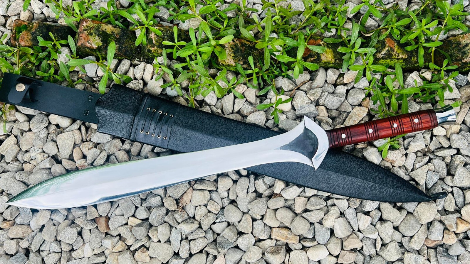 EGKH-22 inches Blade Ancient Greek Xiphos Sword-double-edged-Two handed 
