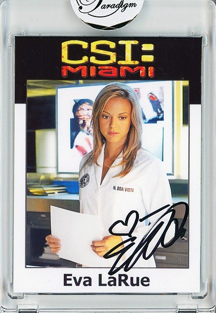 -CSI: MIAMI- EVA LaRUE Signed/Autograph/Auto Certified TV Trading Card